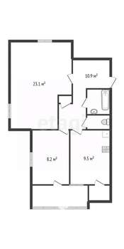 2-к квартира, вторичка, 58м2, 6/12 этаж