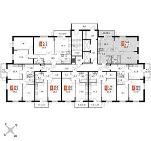 2-к квартира, вторичка, 61м2, 2/22 этаж