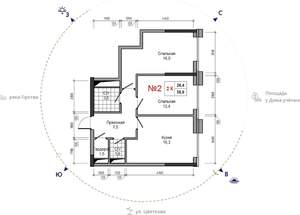 2-к квартира, вторичка, 59м2, 8/29 этаж