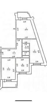 3-к квартира, вторичка, 79м2, 8/17 этаж
