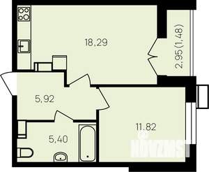 1-к квартира, вторичка, 45м2, 19/19 этаж