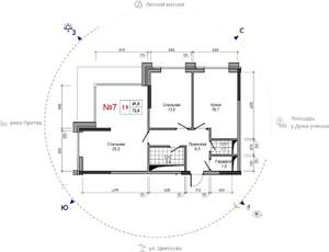 2-к квартира, вторичка, 73м2, 12/30 этаж