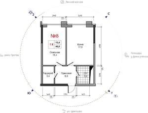1-к квартира, вторичка, 47м2, 11/30 этаж