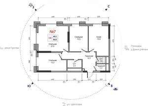 3-к квартира, вторичка, 81м2, 4/29 этаж