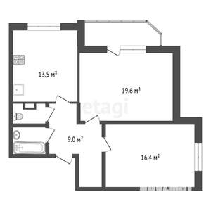 3-к квартира, вторичка, 65м2, 17/19 этаж