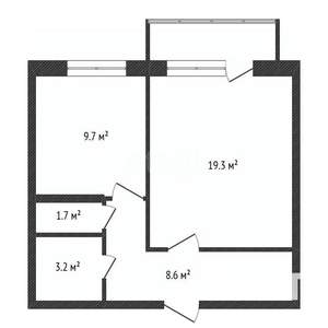 1-к квартира, вторичка, 43м2, 11/14 этаж