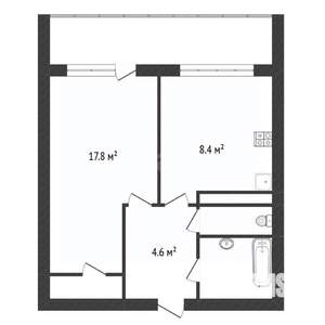 1-к квартира, вторичка, 37м2, 5/9 этаж