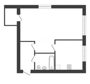 1-к квартира, вторичка, 32м2, 1/4 этаж