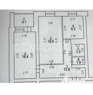 2-к квартира, вторичка, 61м2, 8/10 этаж