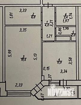 1-к квартира, вторичка, 47м2, 9/14 этаж