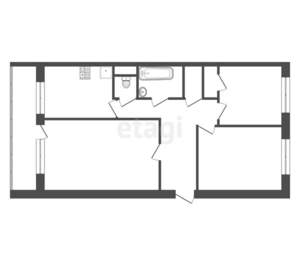 3-к квартира, вторичка, 59м2, 5/5 этаж
