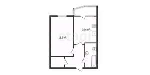 1-к квартира, вторичка, 43м2, 3/17 этаж