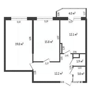 2-к квартира, вторичка, 64м2, 11/20 этаж