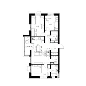 3-к квартира, вторичка, 95м2, 3/21 этаж