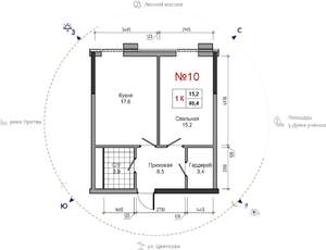 1-к квартира, вторичка, 46м2, 26/30 этаж