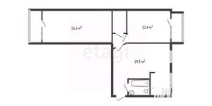 3-к квартира, вторичка, 61м2, 4/5 этаж