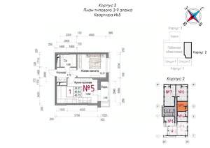 1-к квартира, вторичка, 44м2, 3/20 этаж