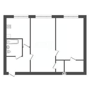 2-к квартира, вторичка, 50м2, 1/4 этаж