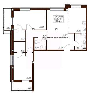 3-к квартира, вторичка, 113м2, 1/3 этаж