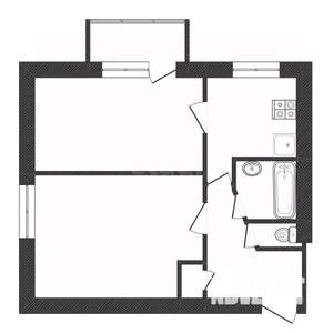 2-к квартира, вторичка, 37м2, 3/5 этаж
