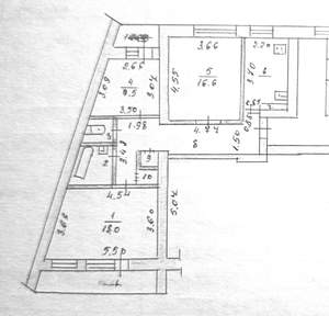 3-к квартира, вторичка, 74м2, 6/9 этаж