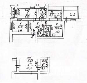 4-к квартира, вторичка, 88м2, 1/3 этаж