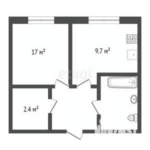 1-к квартира, вторичка, 36м2, 1/21 этаж