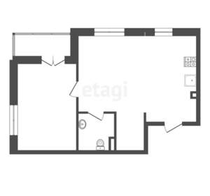 2-к квартира, вторичка, 64м2, 3/3 этаж