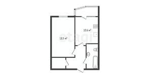 1-к квартира, вторичка, 43м2, 3/17 этаж