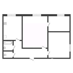 3-к квартира, вторичка, 54м2, 1/5 этаж