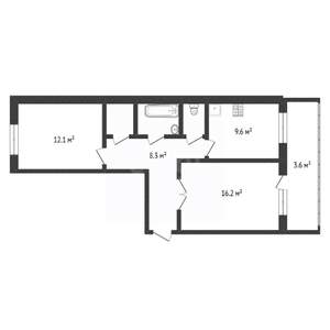 2-к квартира, вторичка, 51м2, 5/9 этаж