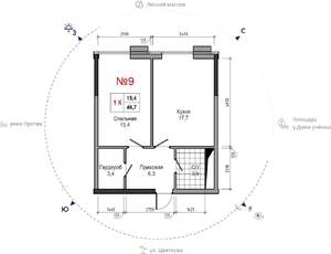 1-к квартира, вторичка, 47м2, 8/30 этаж