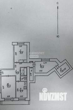 3-к квартира, вторичка, 74м2, 2/9 этаж